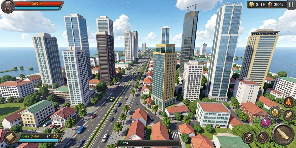 Tampilan antarmuka game yang modern dan intuitif.