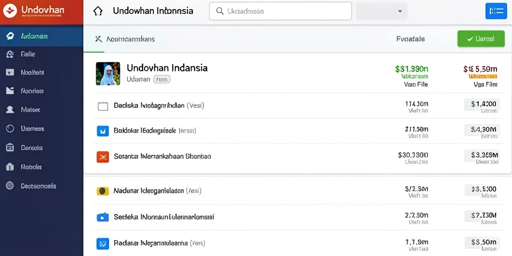 Tampilan antarmuka yang user-friendly.
